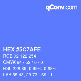 Color code: HEX #5C7AFE | qconv.com