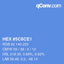 Color code: HEX #5C8CE1 | qconv.com