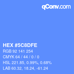Color code: HEX #5C8DFE | qconv.com