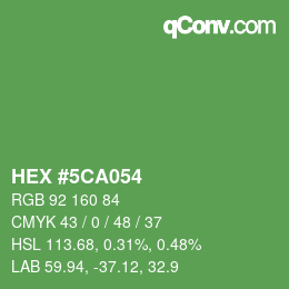 Color code: HEX #5CA054 | qconv.com