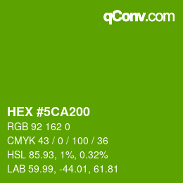 Color code: HEX #5CA200 | qconv.com