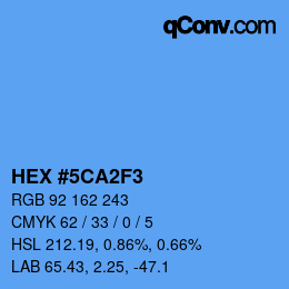 Color code: HEX #5CA2F3 | qconv.com