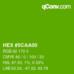 Color code: HEX #5CAA00 | qconv.com
