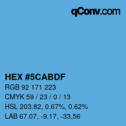 Color code: HEX #5CABDF | qconv.com