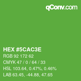 Color code: HEX #5CAC3E | qconv.com