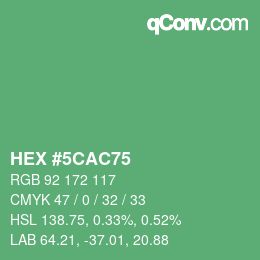 Farbcode: HEX #5CAC75 | qconv.com