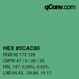 Color code: HEX #5CAC80 | qconv.com
