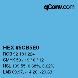 Color code: HEX #5CB5E0 | qconv.com