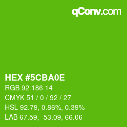 Color code: HEX #5CBA0E | qconv.com