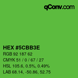 Color code: HEX #5CBB3E | qconv.com