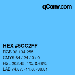 Color code: HEX #5CC2FF | qconv.com