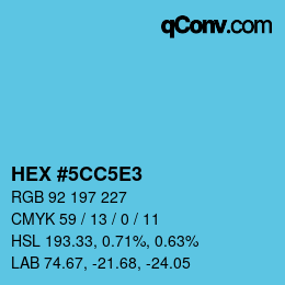 Color code: HEX #5CC5E3 | qconv.com