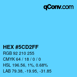 Color code: HEX #5CD2FF | qconv.com