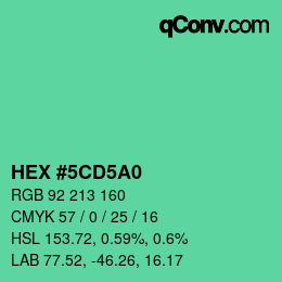 Color code: HEX #5CD5A0 | qconv.com