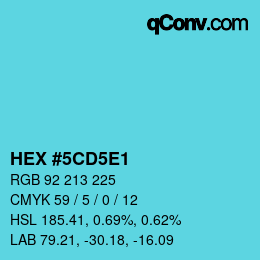 Color code: HEX #5CD5E1 | qconv.com