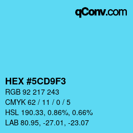 Color code: HEX #5CD9F3 | qconv.com
