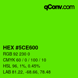 Color code: HEX #5CE600 | qconv.com