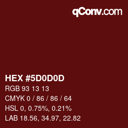 Color code: HEX #5D0D0D | qconv.com