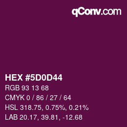 Color code: HEX #5D0D44 | qconv.com