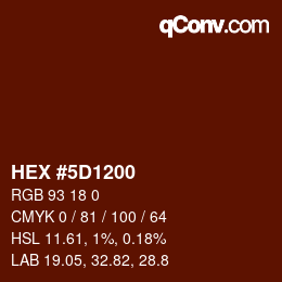 Color code: HEX #5D1200 | qconv.com