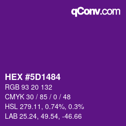 Color code: HEX #5D1484 | qconv.com