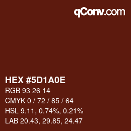 Color code: HEX #5D1A0E | qconv.com