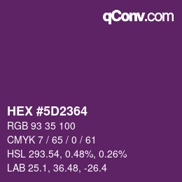 Color code: HEX #5D2364 | qconv.com