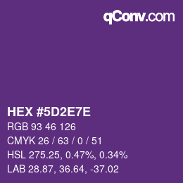 Color code: HEX #5D2E7E | qconv.com