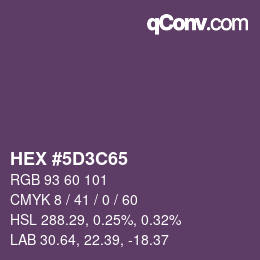 Color code: HEX #5D3C65 | qconv.com
