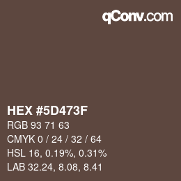 Código de color: HEX #5D473F | qconv.com