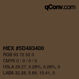 Color code: HEX #5D483400 | qconv.com
