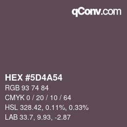 Color code: HEX #5D4A54 | qconv.com