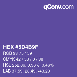 Código de color: HEX #5D4B9F | qconv.com