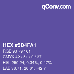 Código de color: HEX #5D4FA1 | qconv.com