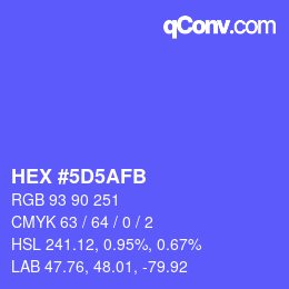 Color code: HEX #5D5AFB | qconv.com