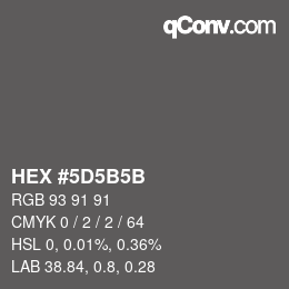 Color code: HEX #5D5B5B | qconv.com