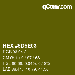 Color code: HEX #5D5E03 | qconv.com