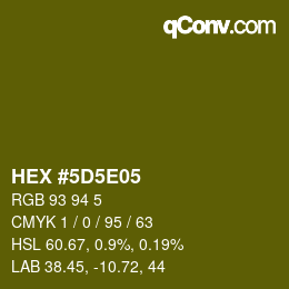 カラーコード: HEX #5D5E05 | qconv.com