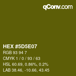 カラーコード: HEX #5D5E07 | qconv.com