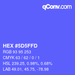 Color code: HEX #5D5FFD | qconv.com