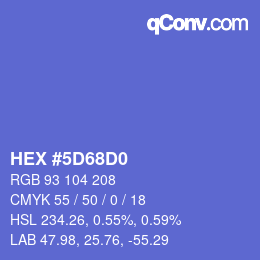 Color code: HEX #5D68D0 | qconv.com