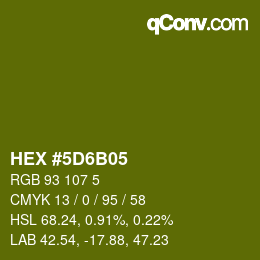 Color code: HEX #5D6B05 | qconv.com