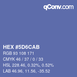 カラーコード: HEX #5D6CAB | qconv.com