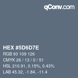 Color code: HEX #5D6D7E | qconv.com