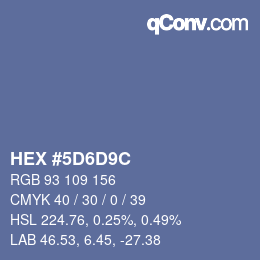 Color code: HEX #5D6D9C | qconv.com