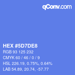 Color code: HEX #5D7DE8 | qconv.com