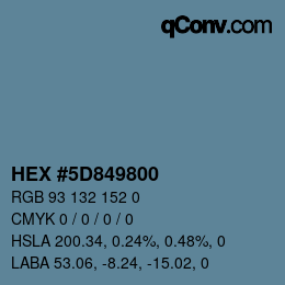 Color code: HEX #5D849800 | qconv.com