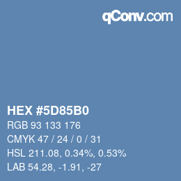 Color code: HEX #5D85B0 | qconv.com