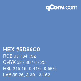 Color code: HEX #5D86C0 | qconv.com