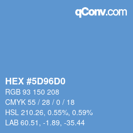Código de color: HEX #5D96D0 | qconv.com